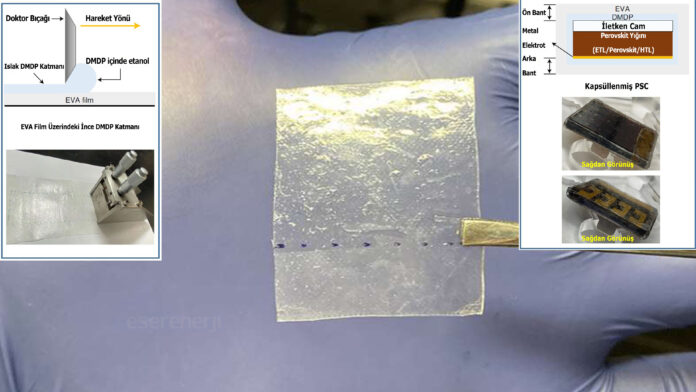 Perovskit güneş hücreleri için kurşun emici bantlar