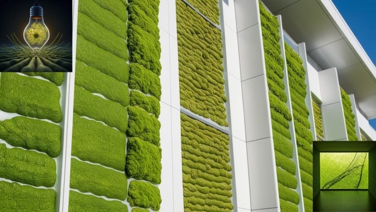 Mikroalg içeren ve enerji üretmek için makine öğrenimini kullanan çift cidarlı bina cephesi