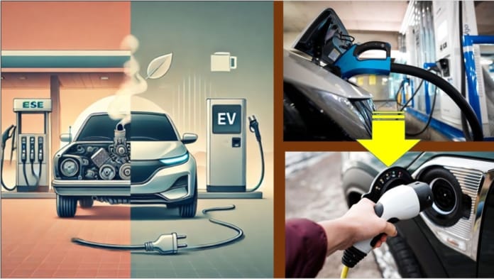 Fosil yakıtlı bir taşıtı elektrikli araca dönüştürme