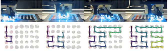 Gürültülü Dijkstra yol planlayıcısı tarafından oluşturulan ölçüm patikası