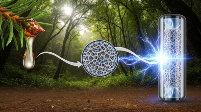 Çam sakızı ile süperkapasitörler daha hızlı şarj ediliyor